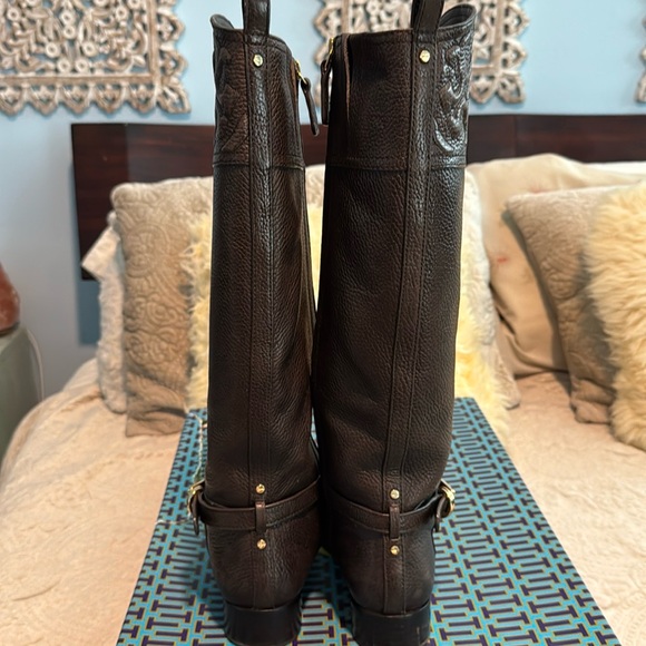 Tory Burch Marlene Riding boots in tumbled leather - Picture 6 of 12